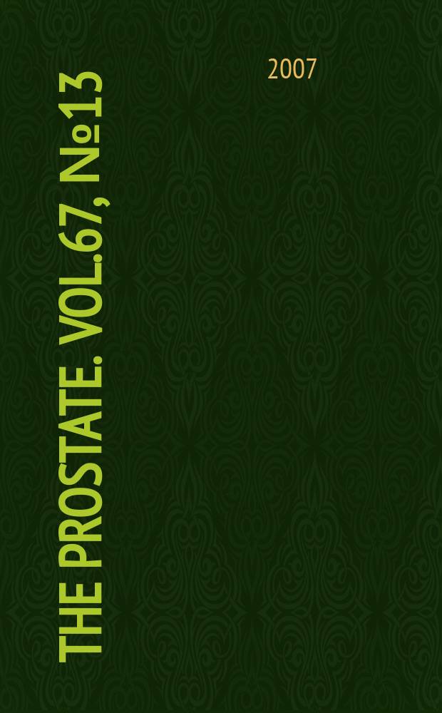The Prostate. Vol.67, № 13