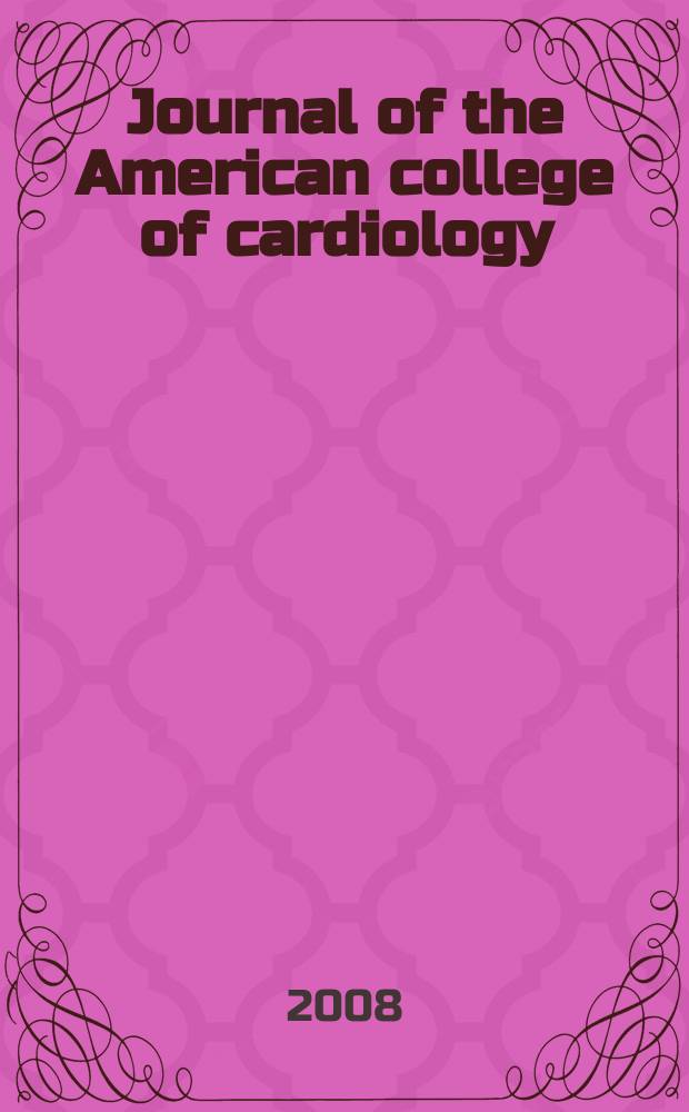 Journal of the American college of cardiology : JACC. Vol. 52, № 3