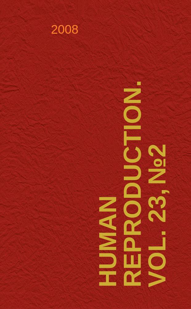 Human reproduction. Vol. 23, № 2