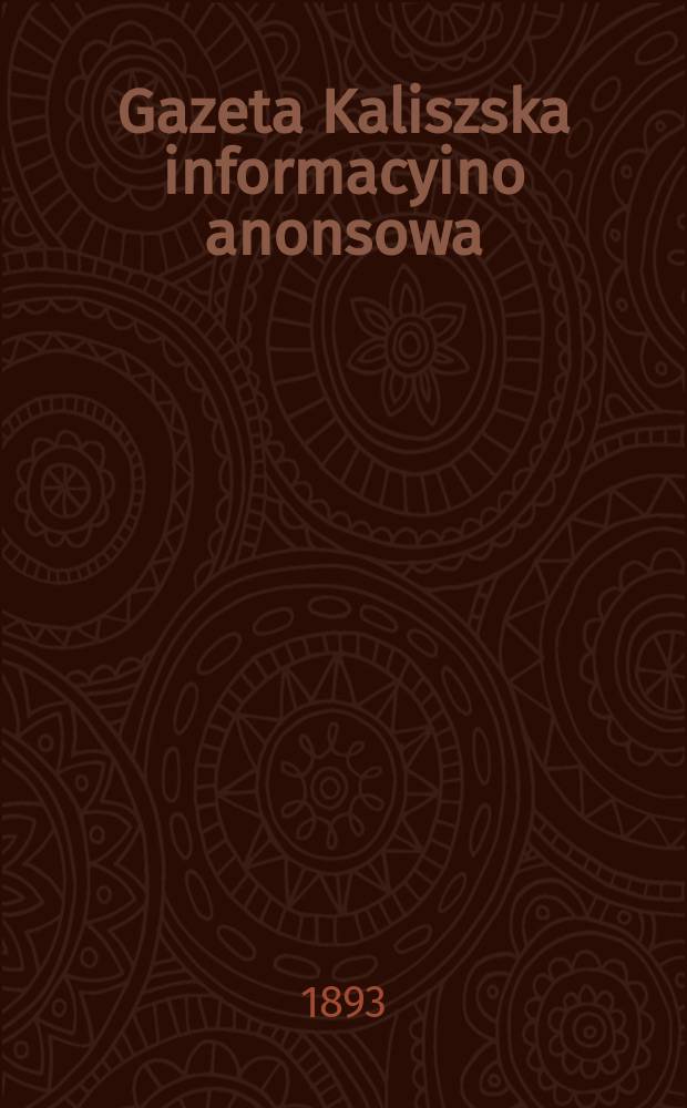 Gazeta Kaliszska informacyino anonsowa