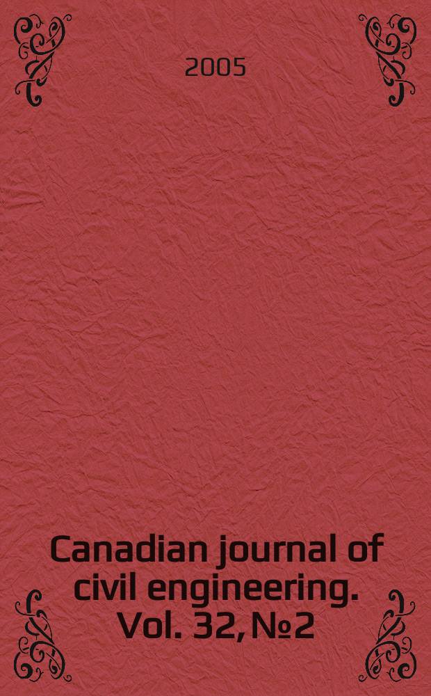 Canadian journal of civil engineering. Vol. 32, № 2