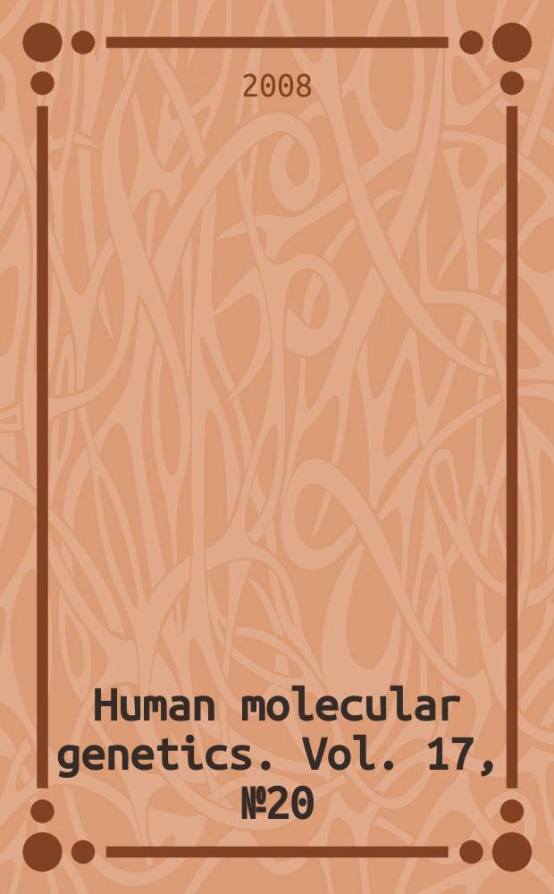 Human molecular genetics. Vol. 17, № 20