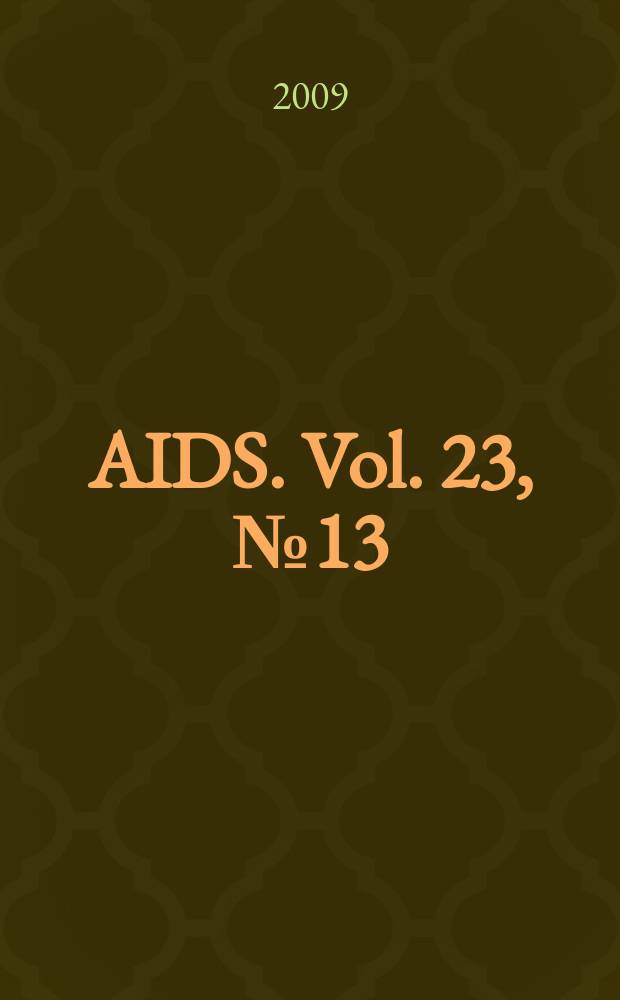 AIDS. Vol. 23, № 13