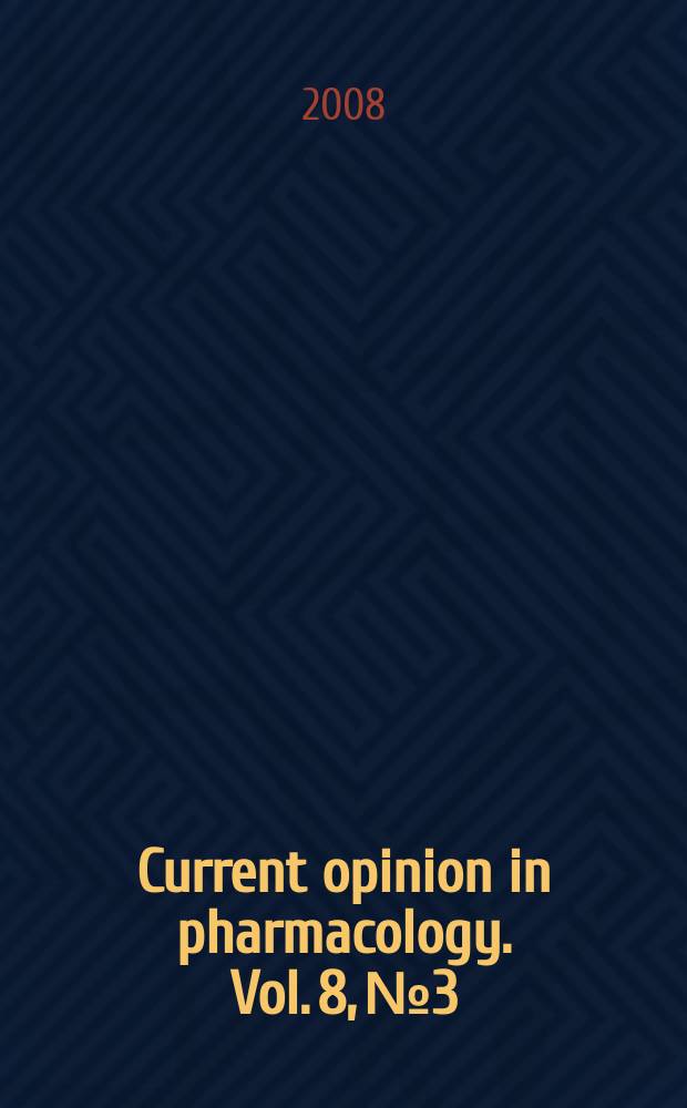 Current opinion in pharmacology. Vol. 8, № 3