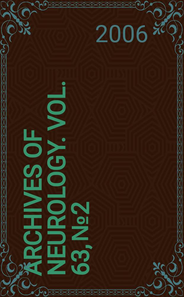 Archives of neurology. Vol. 63, № 2