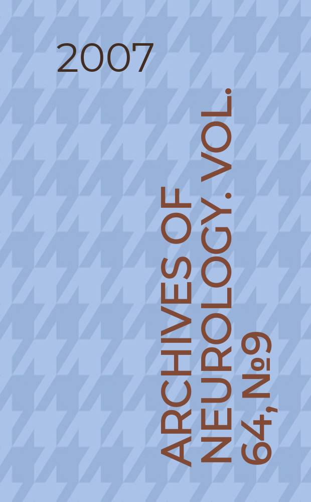 Archives of neurology. Vol. 64, № 9