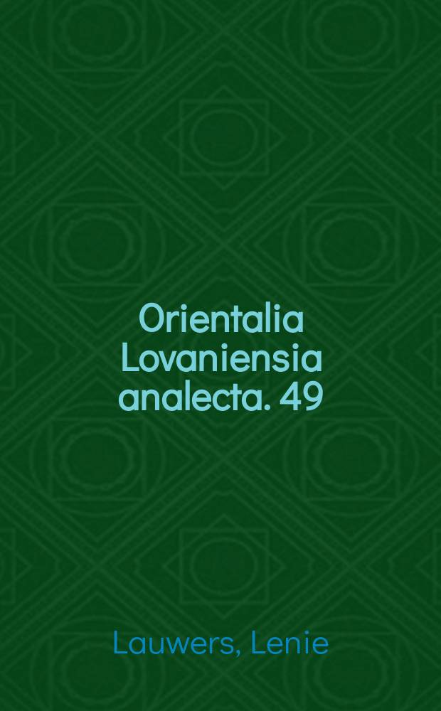 Orientalia Lovaniensia analecta. 49 : Igor' - Severjanin = Игорь Северянин. Его жизнь и творчество - Формальные аспекты его поэзии