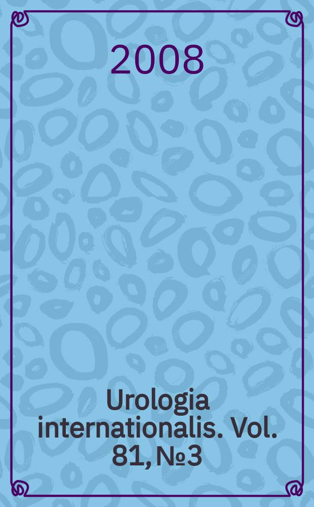 Urologia internationalis. Vol. 81, № 3