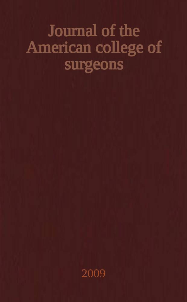 Journal of the American college of surgeons : Formerly Surgery, gynecology & obstetrics. Vol. 209, № 3