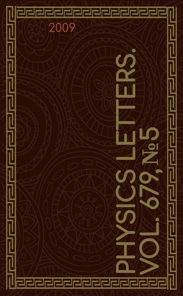 Physics letters. Vol. 679, № 5