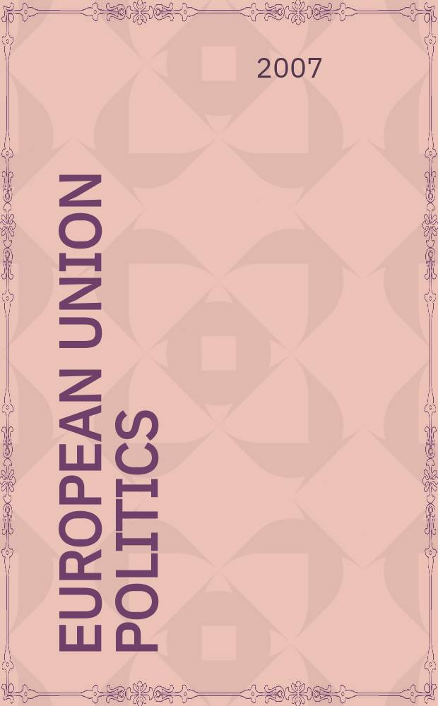 European union politics : EUP. Vol.8, № 2