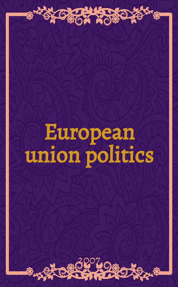 European union politics : EUP. Vol.8, № 3