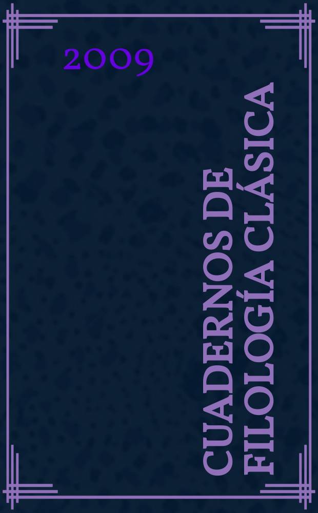 Cuadernos de filología clásica : CFC egi. Vol. 19