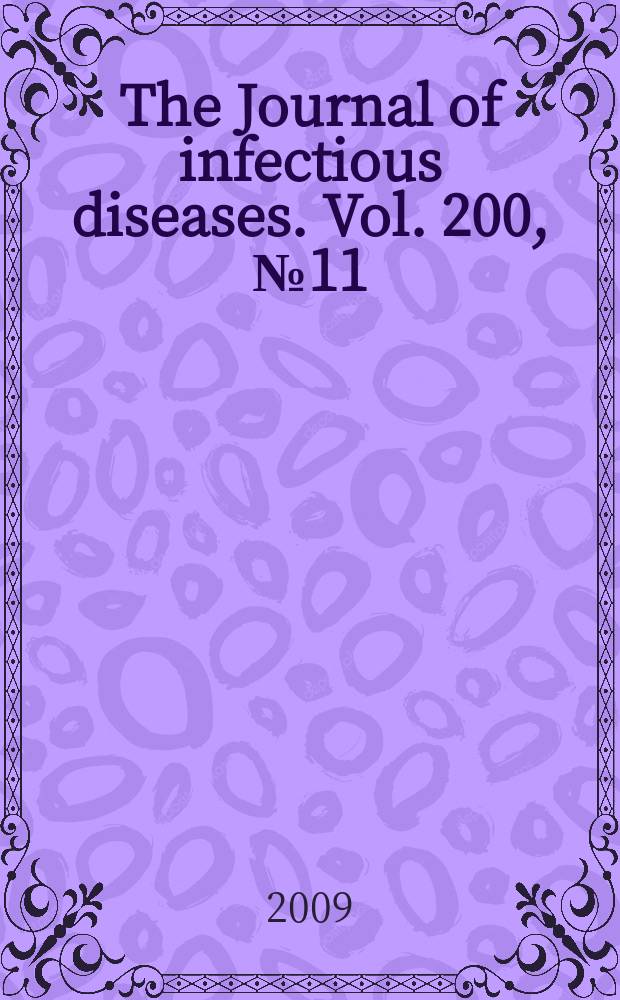 The Journal of infectious diseases. Vol. 200, № 11