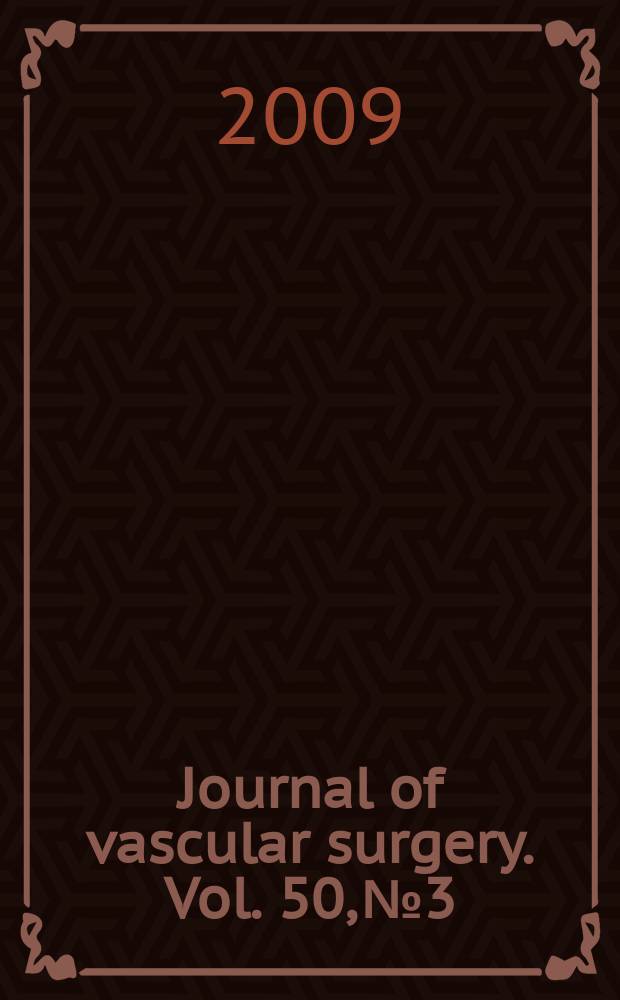 Journal of vascular surgery. Vol. 50, № 3