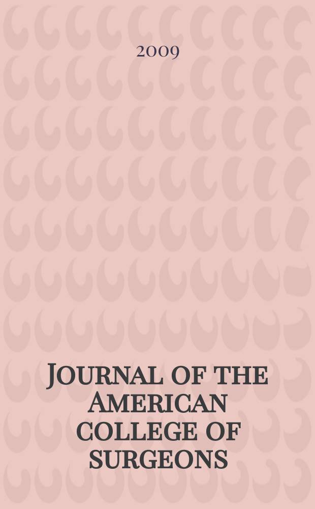 Journal of the American college of surgeons : Formerly Surgery, gynecology & obstetrics. Vol. 209, № 4