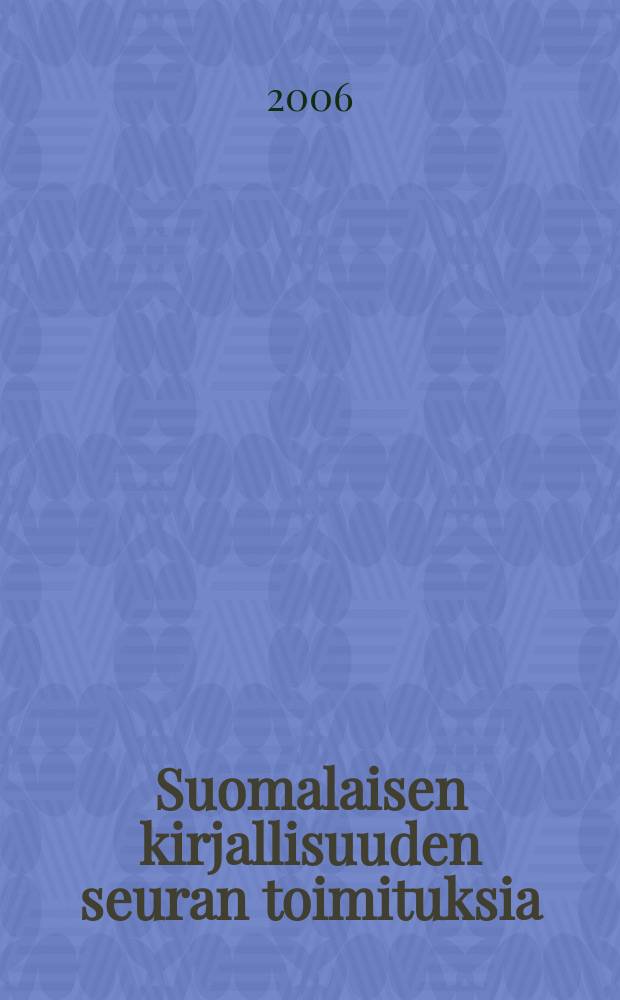 Suomalaisen kirjallisuuden seuran toimituksia : Vapaiden taiteiden filosofia