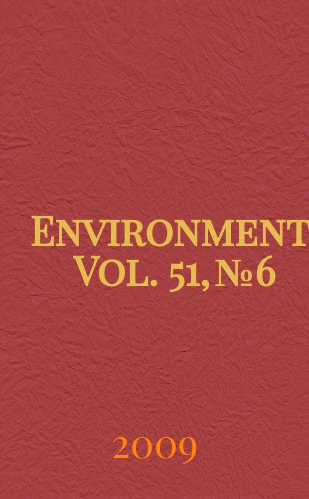 Environment. Vol. 51, № 6