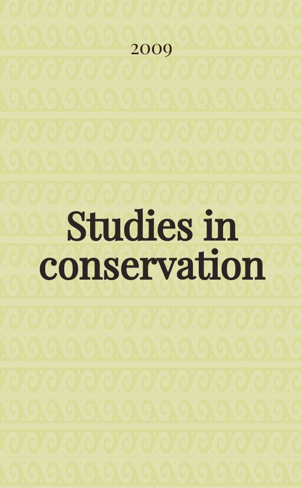Studies in conservation : The journal of the International inst. for conservation of historic and artistic works. Vol. 54, № 1