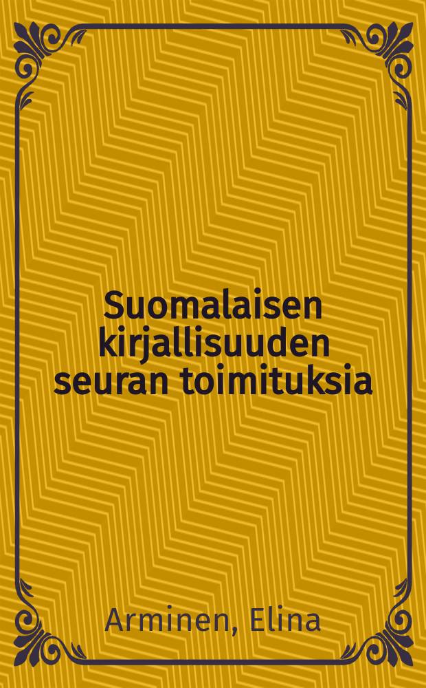 Suomalaisen kirjallisuuden seuran toimituksia : Keskeltä melua ja ääntä = Среди шума и голосов:Тито К. Мукка-его последние сочинения и концепция литературы.Отношение писателя к социо-культурным дебатам 60-х годов