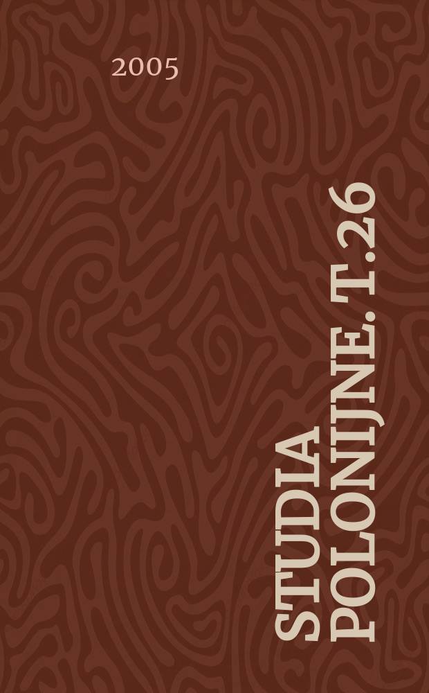 Studia polonijne. T.26