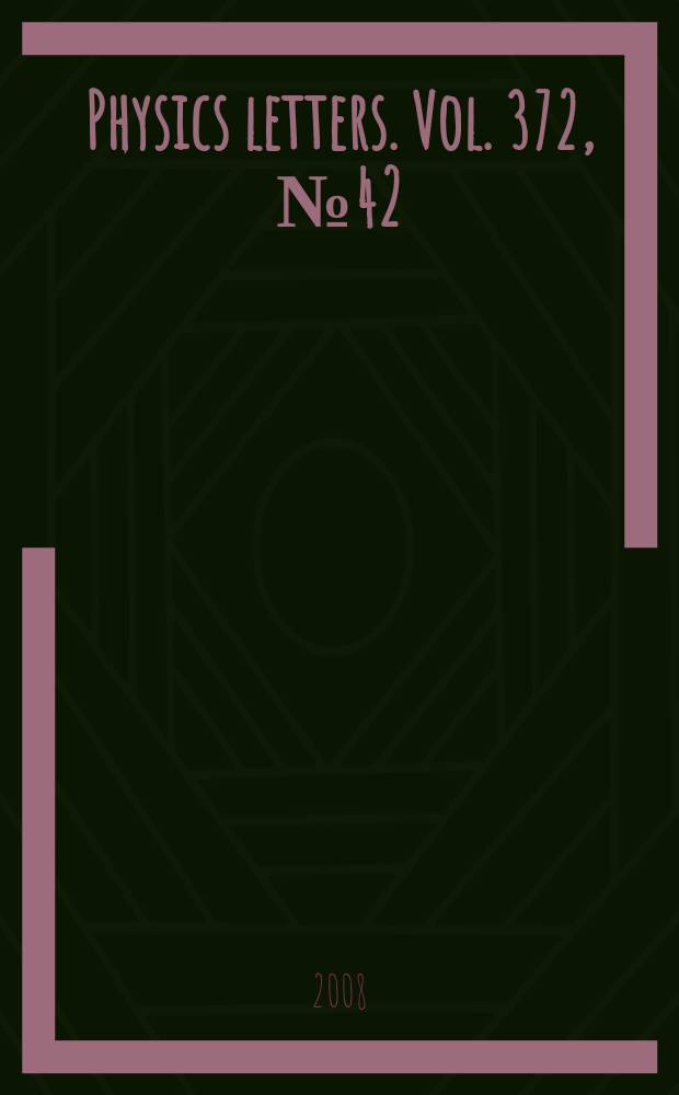 Physics letters. Vol. 372, № 42