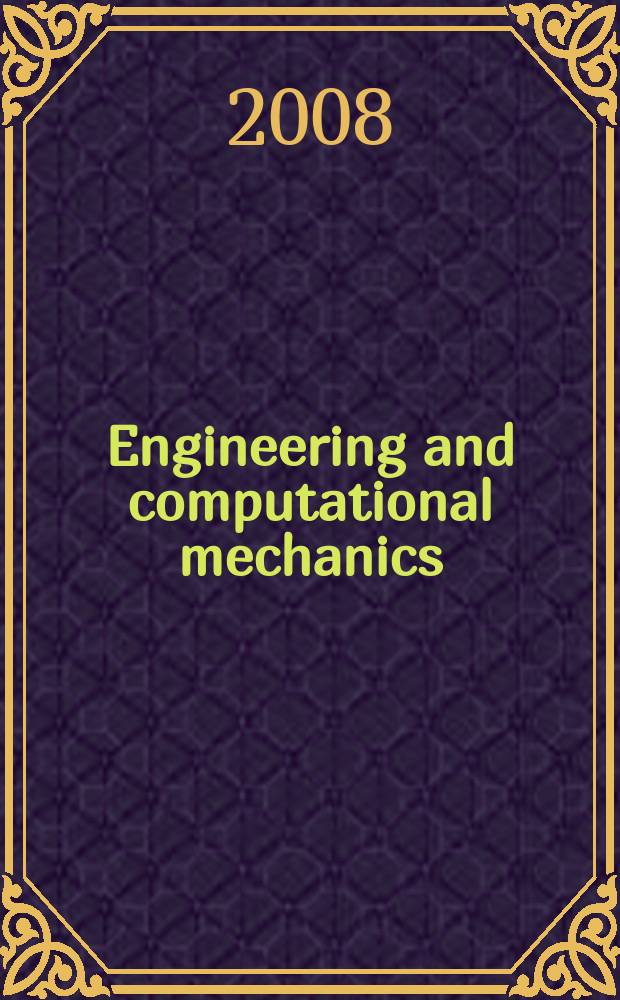 Engineering and computational mechanics : proceedings of the Institution of civil engineers. Vol. 161, iss. 3