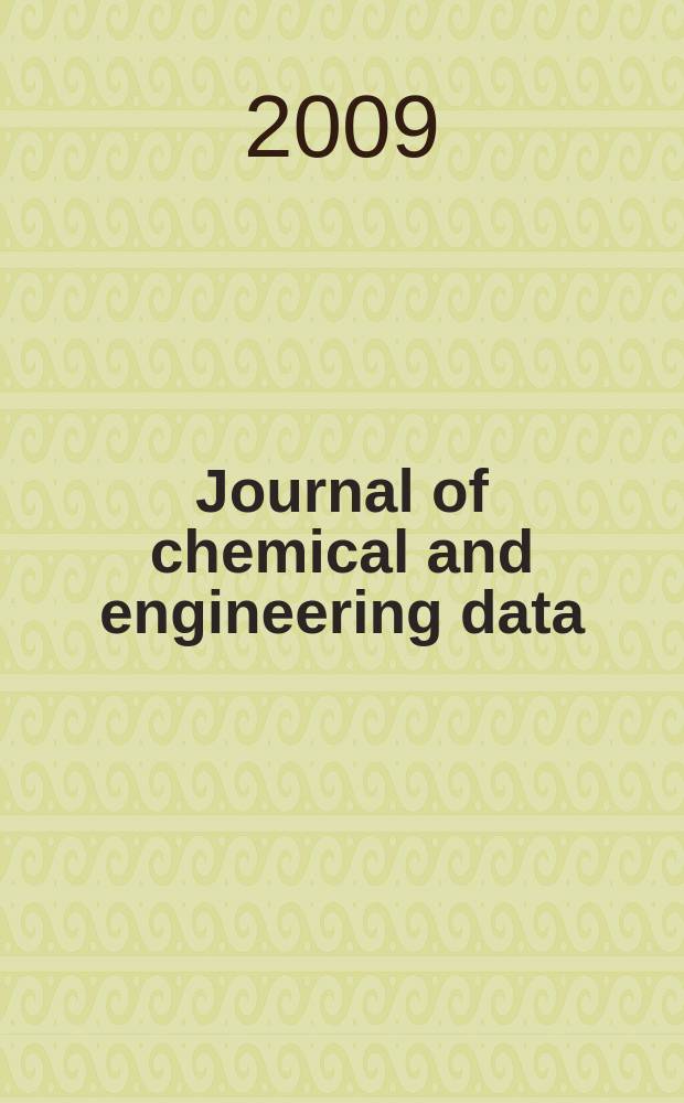 Journal of chemical and engineering data : A publ. of the American chemical soc. Vol. 54, № 9 : William A. Wakeham Festschrift