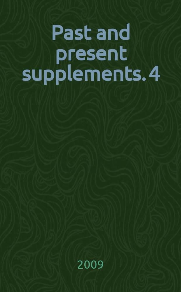 Past and present supplements. 4 : The politics of gesture: historical perspectives = Политика жестов: исторические перпективы