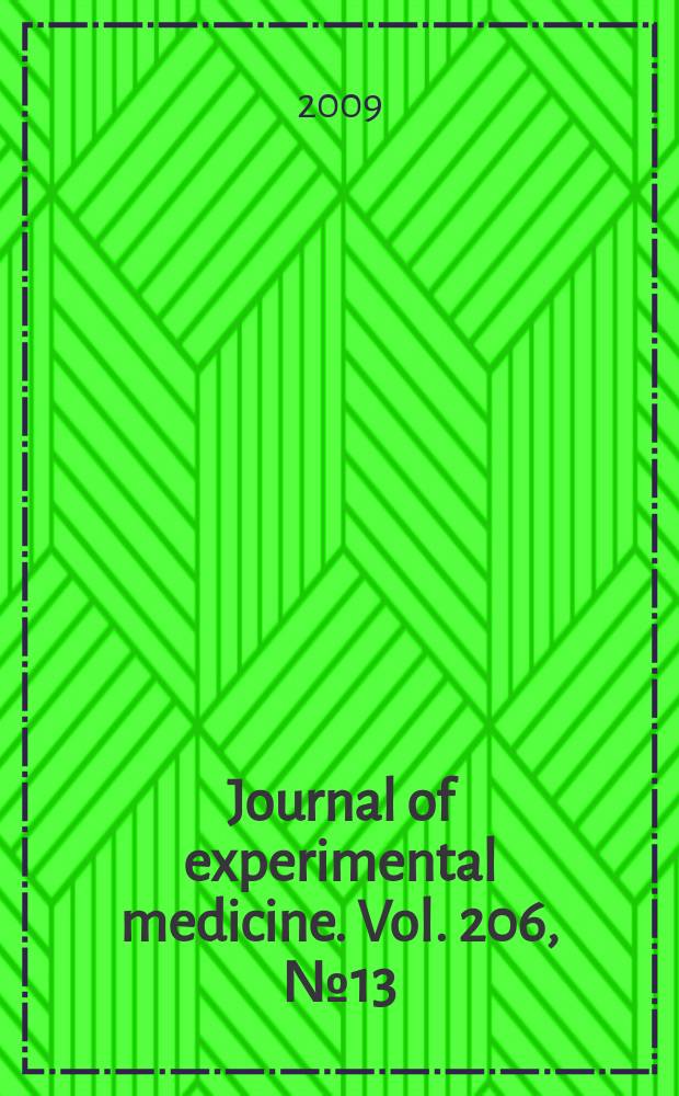 Journal of experimental medicine. Vol. 206, № 13