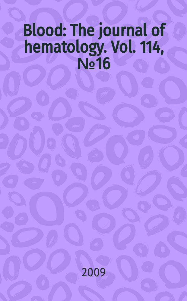 Blood : The journal of hematology. Vol. 114, № 16
