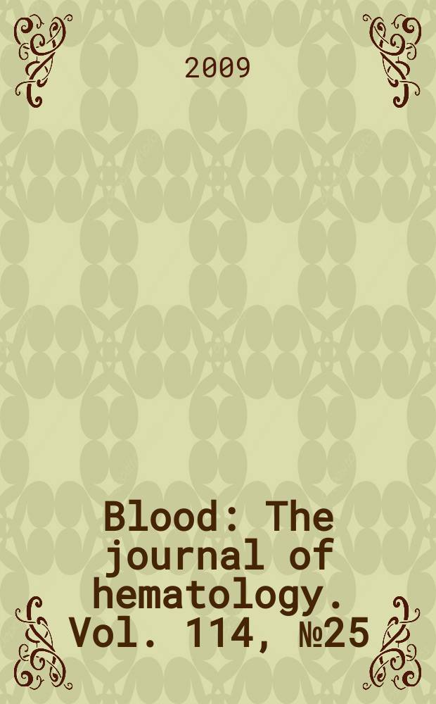Blood : The journal of hematology. Vol. 114, № 25