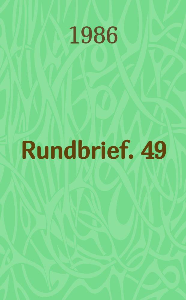 Rundbrief. 49