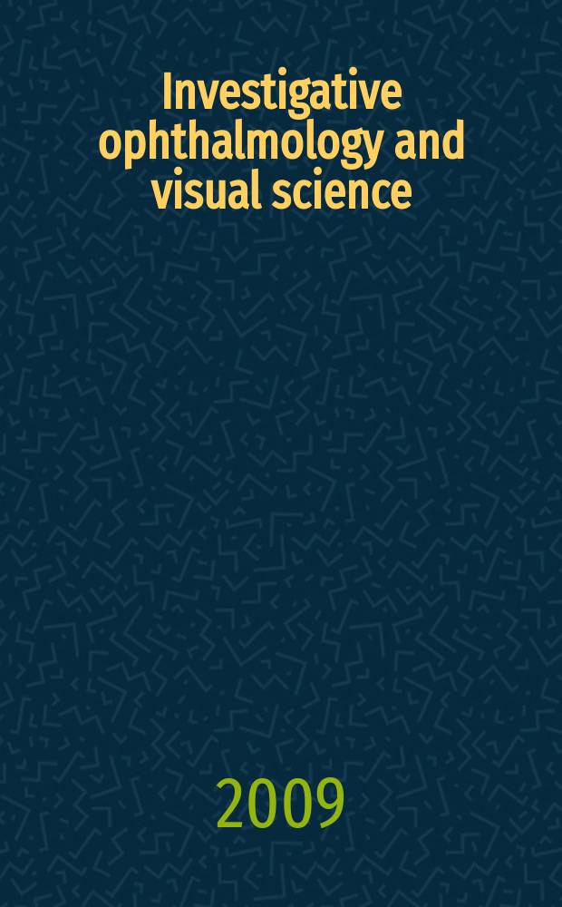 Investigative ophthalmology and visual science : A journal of clinical a basic research. Offic. publ. of the Assoc. for research in vision a. ophthalmology. Vol. 50, № 2