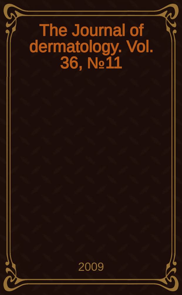 The Journal of dermatology. Vol. 36, № 11