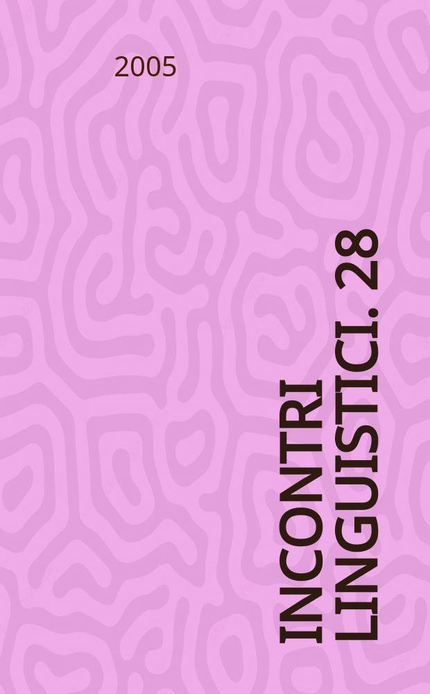 Incontri linguistici. 28