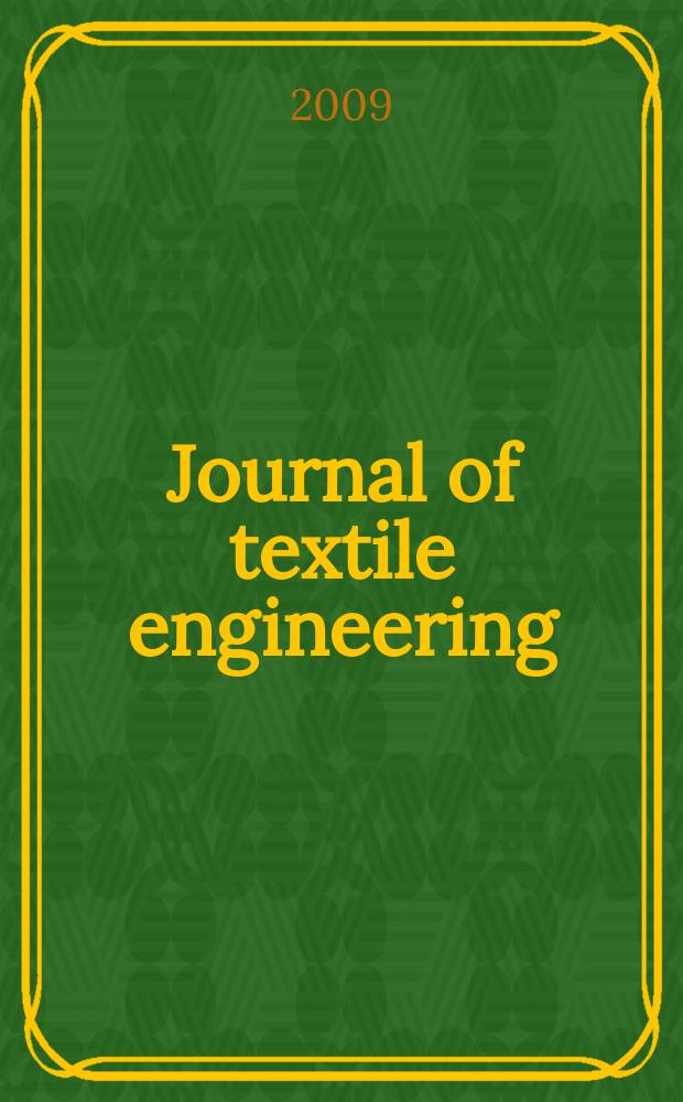 Journal of textile engineering : Retitled from "J. of the Textile machinery soc. of Japan". Vol. 55, № 6