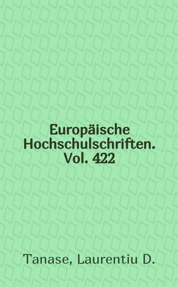 Europäische Hochschulschriften. Vol. 422 : Pluralisation religieuse et société en Roumanie = Религиозный плюрализм и общество в Румынии