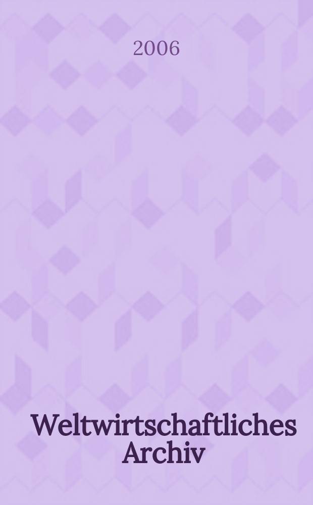 Weltwirtschaftliches Archiv : Ztschr. für allgm. u. spez. Weltwirtschaftslehre. Vol.142, № 3