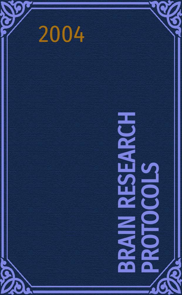 Brain research protocols : A sect. of Brain research devoted to the publ. of experimental protocols in neuroscience. Vol.14, №3