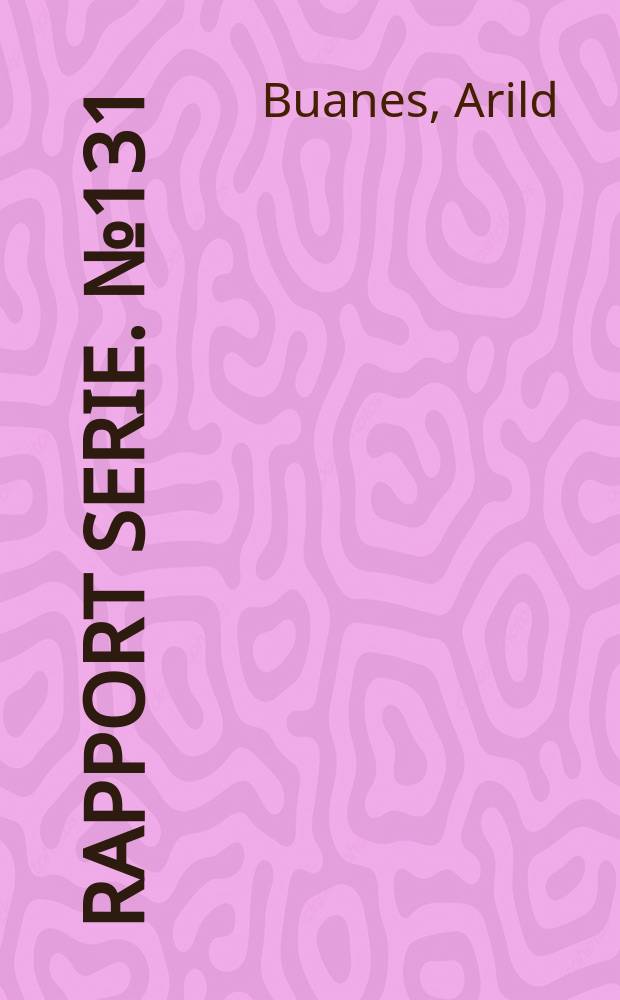 Rapport serie. № 131 : Effekter på folk og samfunn = Влияние на людей и общество климатических изменений в норвежской Арктике