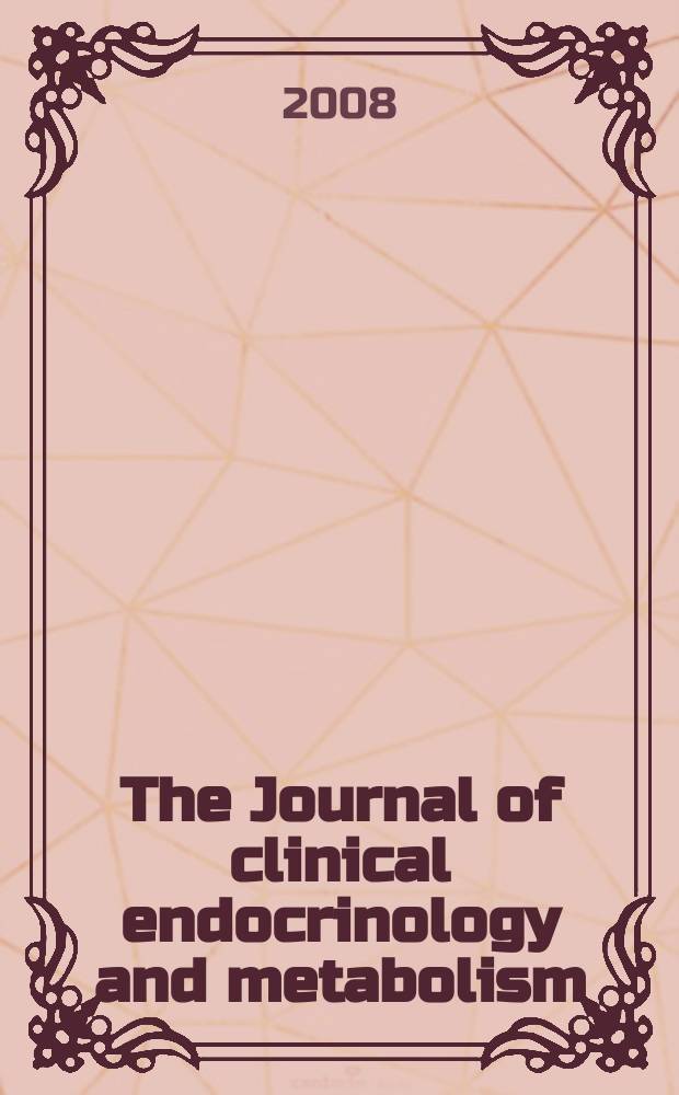 The Journal of clinical endocrinology and metabolism : Official journal of the Endocrine society. Vol. 93, № 10