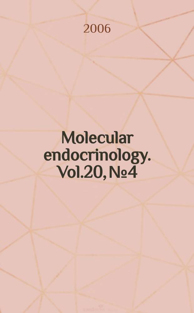 Molecular endocrinology. Vol.20, № 4