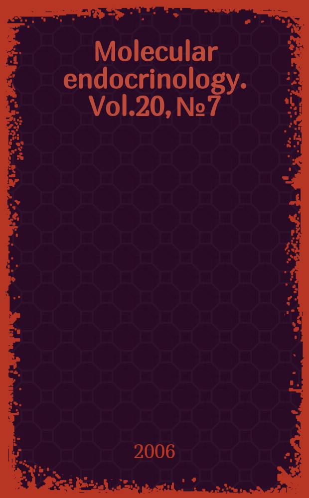 Molecular endocrinology. Vol.20, № 7