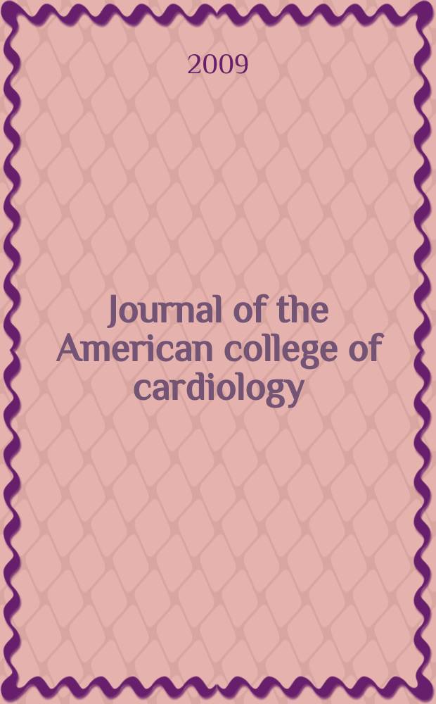 Journal of the American college of cardiology : JACC. Vol. 54, № 24