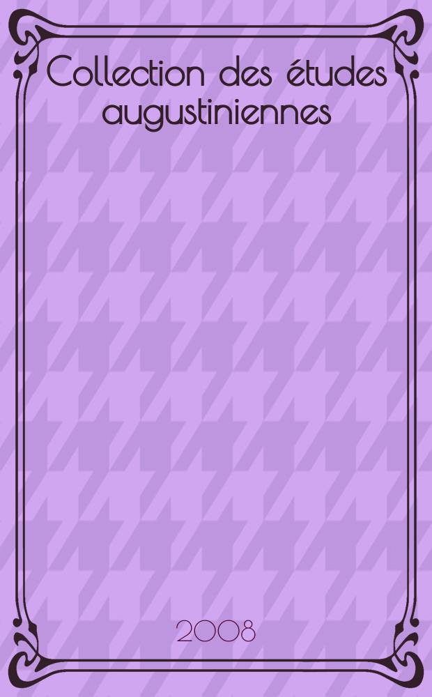 Collection des études augustiniennes : Grégoire de Nysse = Григорий Нисский: Библия в построении его бесед:Труды коллоквиума, Париж, 9-10 февраля 2007