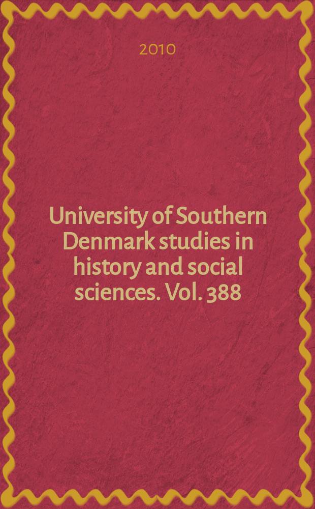 University of Southern Denmark studies in history and social sciences. Vol. 388 : Borgerinddragelse = Участие граждан: исследование участия граждан в регионах и муниципалитетах