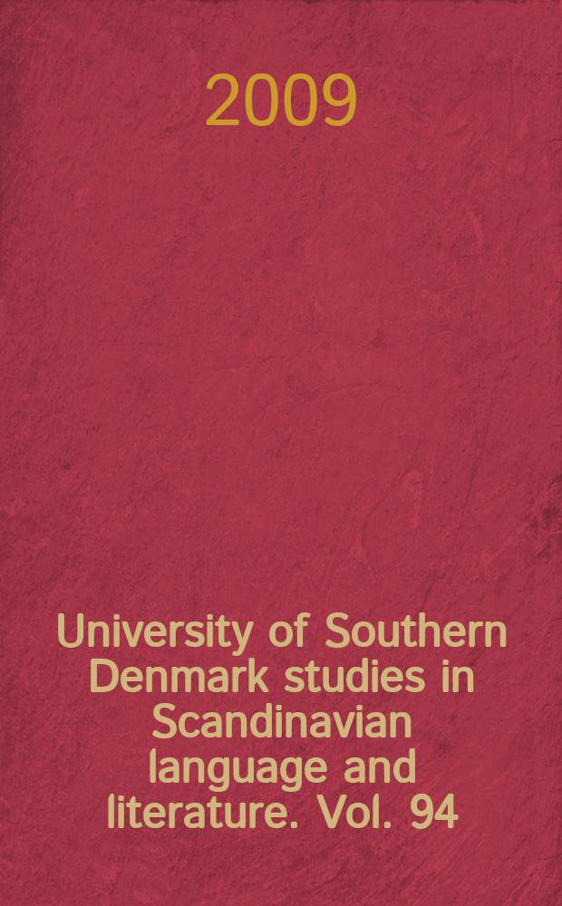 University of Southern Denmark studies in Scandinavian language and literature. Vol. 94 : Drømme og dialoger