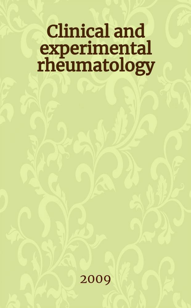 Clinical and experimental rheumatology : An Intern. j. of rheumatic a. connective tissue diseases. Vol. 27, № 6