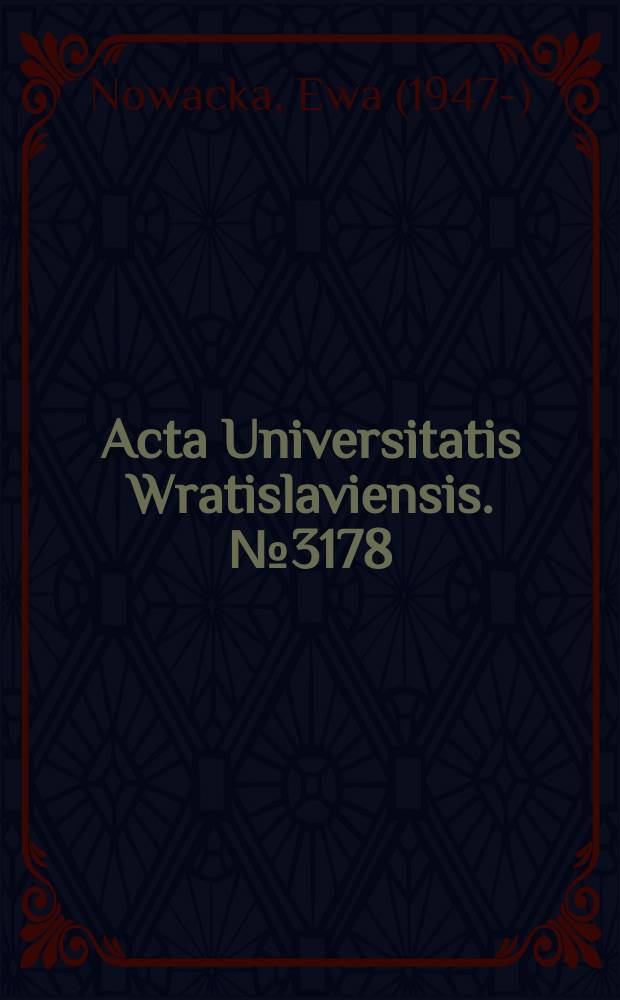 Acta Universitatis Wratislaviensis. № 3178 : Wprowadzenie do doktryny społecznej Benedykta XVI = Вступление к общественной доктрине Бенедикта XVI